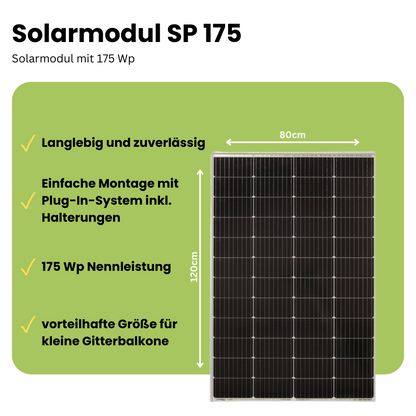 Solovoltaik Balkon Komplett-Set 350